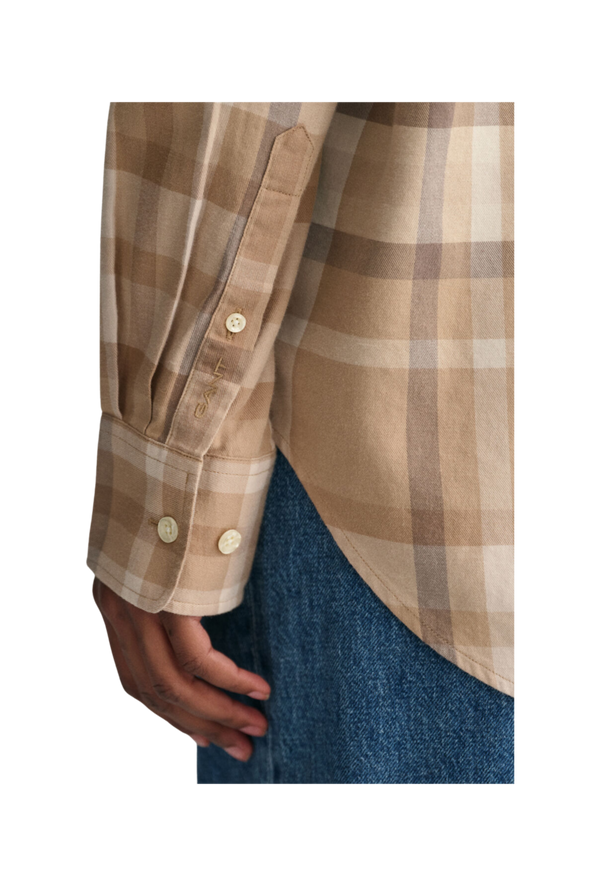 GANT Relaxed Fit Checked Flannel Long Sleeved Shirt