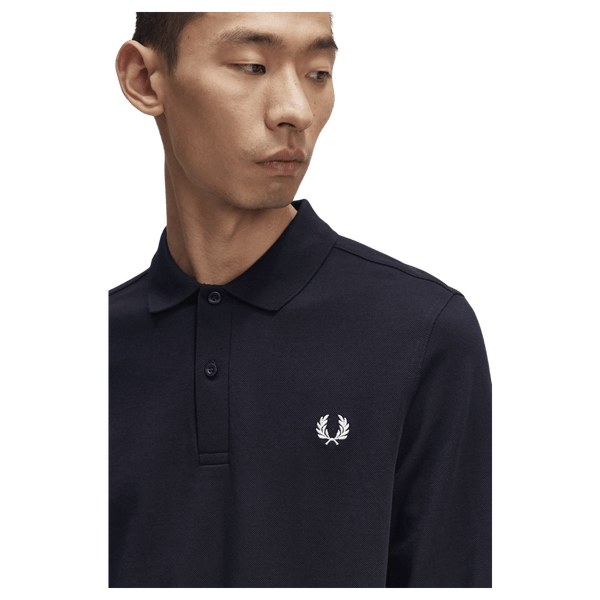 Fred Perry Long Sleeve Plain Polo Shirt for Men