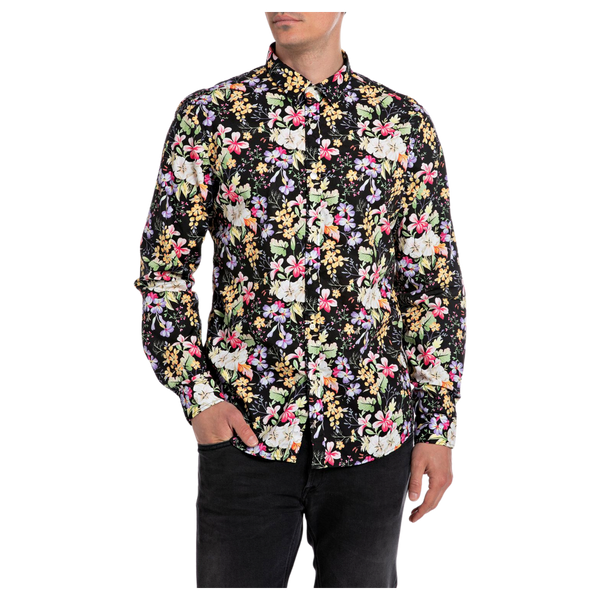 Replay Long Sleeve Floral Shirt