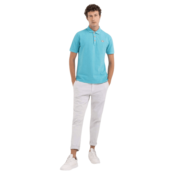 Replay Garment Dyed Cotton Polo Shirt