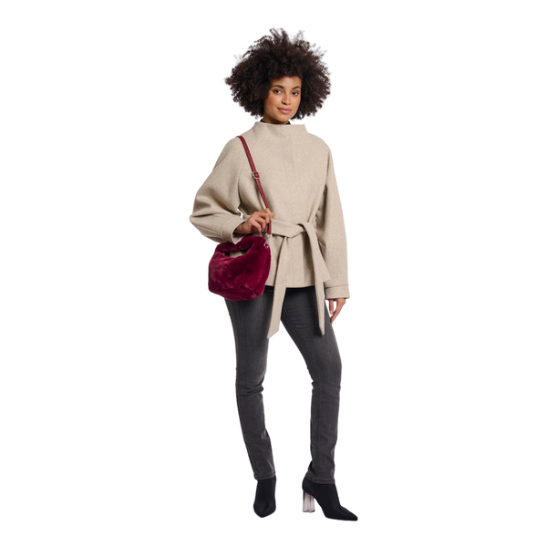 Rino & Pelle Cheryl Small Faux Fur Crossbody Bag