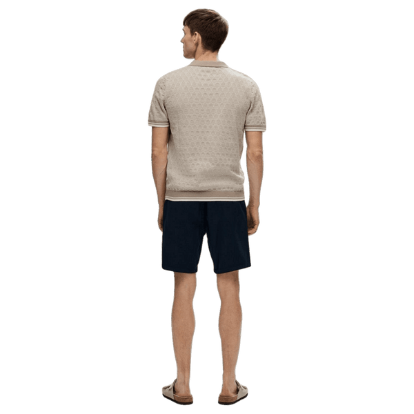 Selected Wifi Short Sleeve Knitted Open Polo Shirt