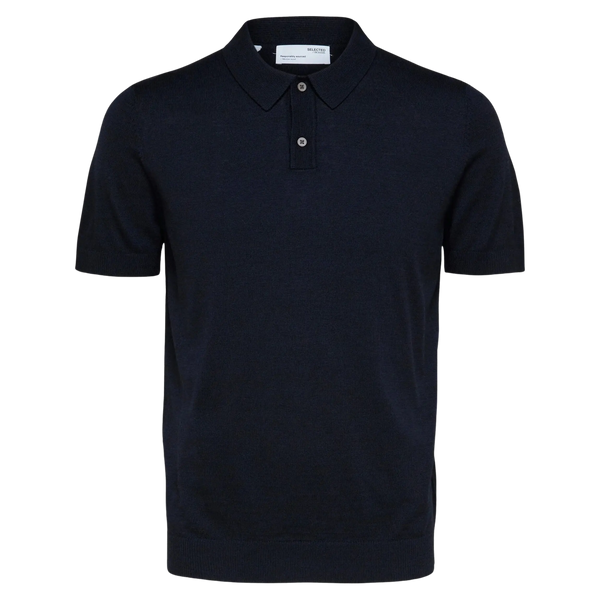 Selected Town Short Sleeve Knit Polo for Men