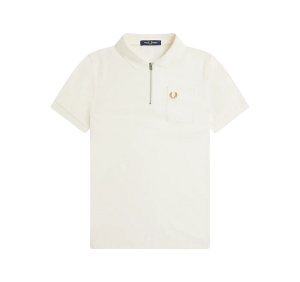 Fred Perry 1/4 Zip Neck Textured Polo for Men