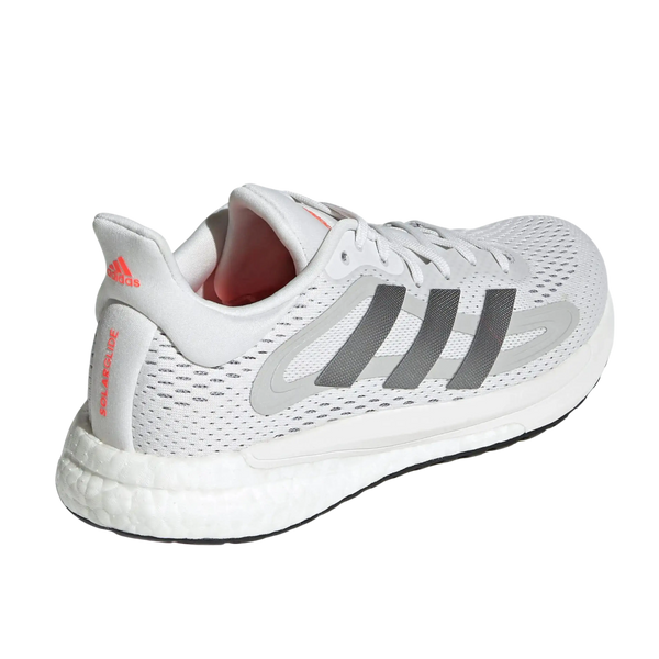Adidas Solar Glide 4 ST Running Shoes for Women in Crystal White/ Halo Silver/ Solar Red