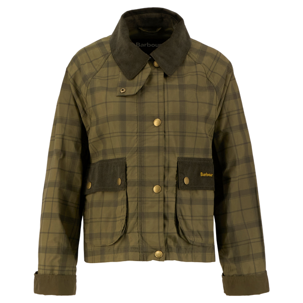Barbour Tartan Cropped Beadnell Casual Jacket