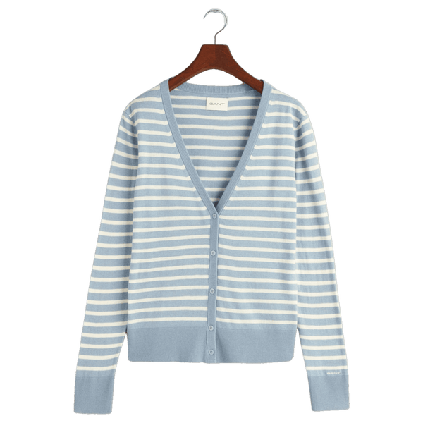 GANT Fine Knit Striped Cardigan