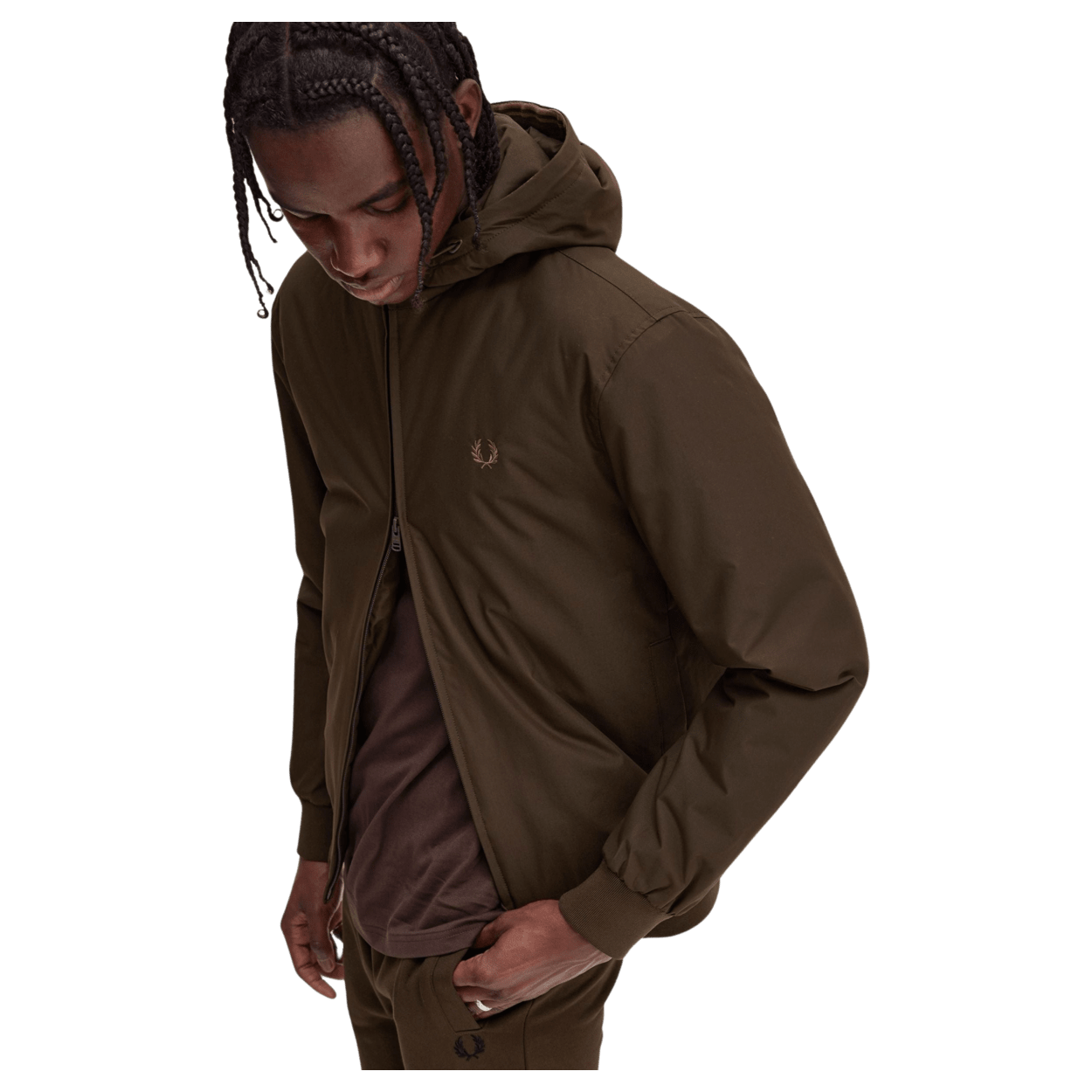 Padded hooded jacket fred perry sales