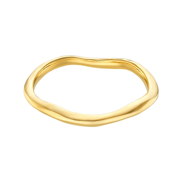 Orelia Jewellery Polished Hammered Bangle