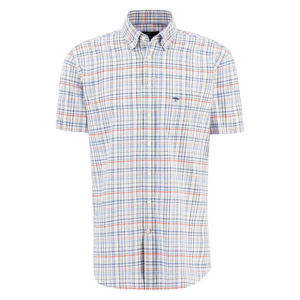 Fynch-Hatton Short Sleeve Multi Check Shirt for Men