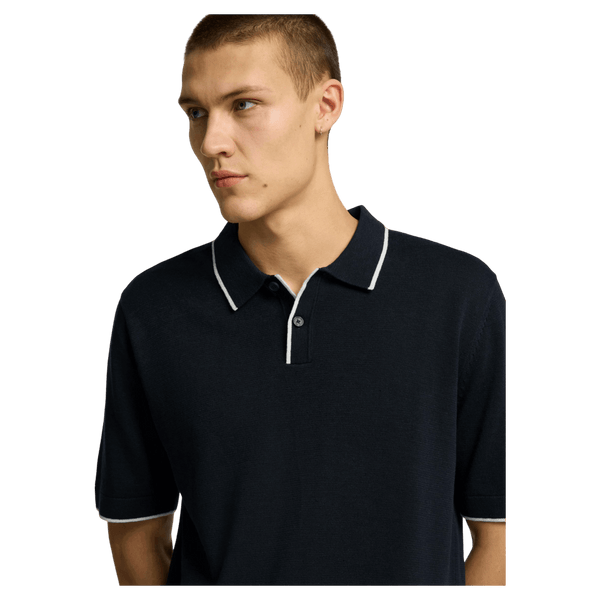 Selected Mattis Short Sleeve Knit Sun Polo