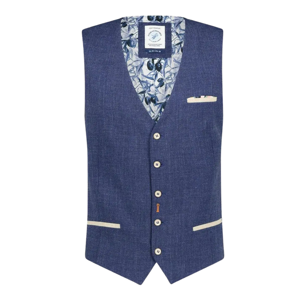 A Fish Named Fred Trimmed Waistcoat for Men