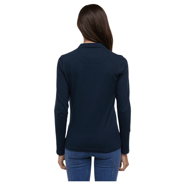Holland Cooper Long Sleeve Crest Polo Shirt