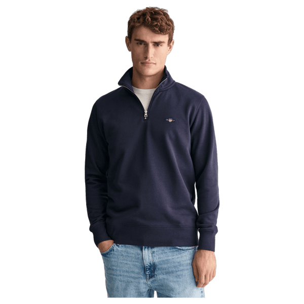 GANT Regular Shield Logo 1/4 Zip Sweatshirt for Men