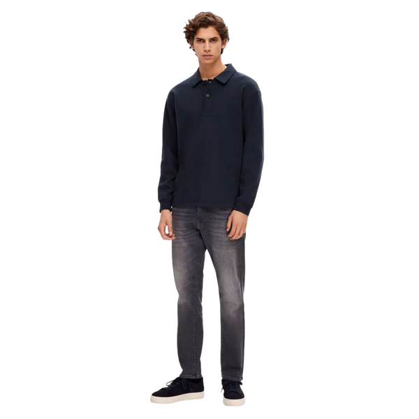 Selected Dap Long Sleeve Polo Shirt for Men