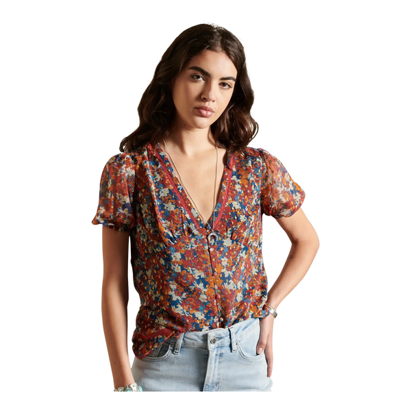 Superdry Short Sleeve Woven Top for Women