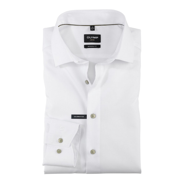 Olymp Luxor Shirt With Green Buttons