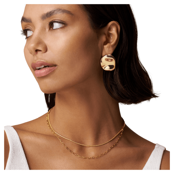 Orelia Jewellery Oversized Statement Pebble Stud Earrings