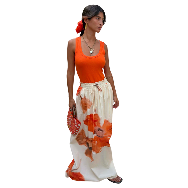 Never Fully Dressed Blurred Floral Midi Skirt