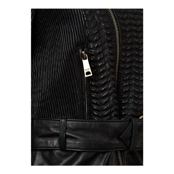 Holland Cooper Chelsea Leather Biker Jacket for Women