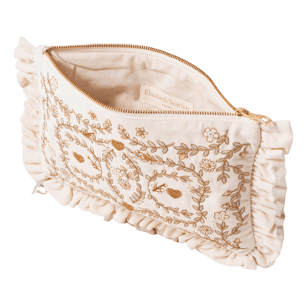 Elizabeth Scarlett Mediterranean Garden Bride Velvet Everyday Pouch