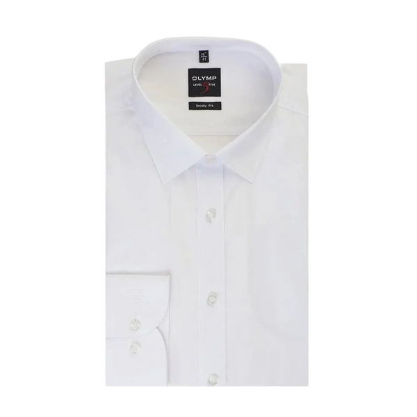 Olymp Level Five Body Fit Shirt in White