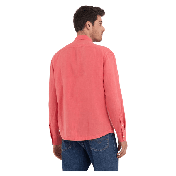 Replay Garment Dyed Linen Long Sleeve Shirt for Men