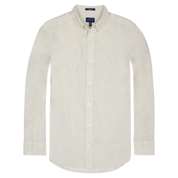 GANT Long Sleeve Stripe Linen Shirt for Men