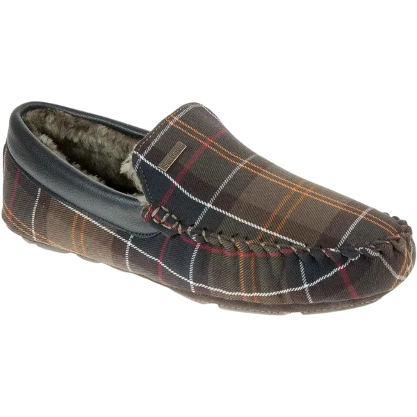 Barbour Monty Slippers in Classic Tartan