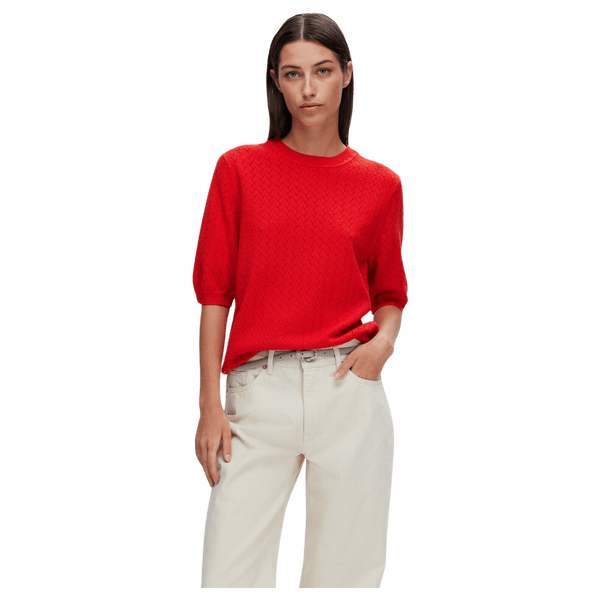 Selected Femme Helena Short-Sleeved Knitted Top