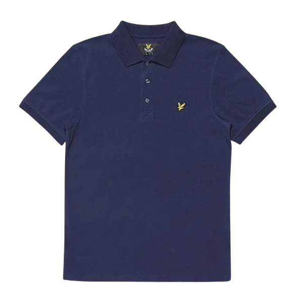 Lyle and Scott Plain Polo Shirt for Men in Navy