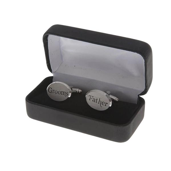 Grooms Father Silver Cufflinks