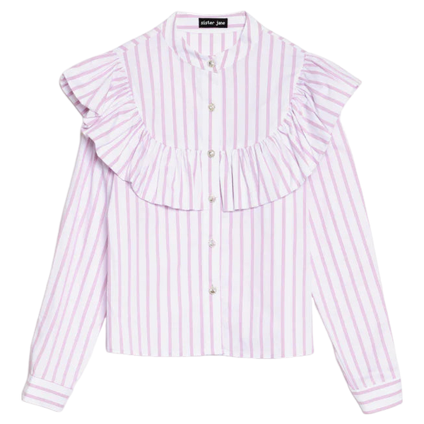Sister Jane Solene Stripe Ruffle Blouse