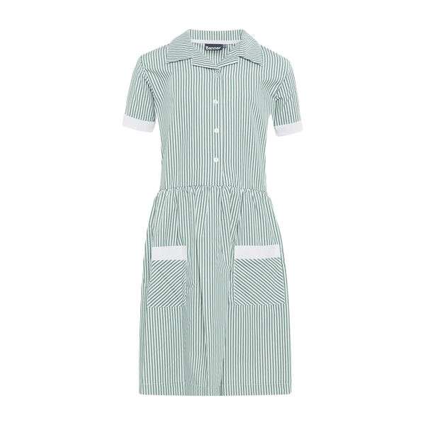 Kinsale Summer Dress - Green/White