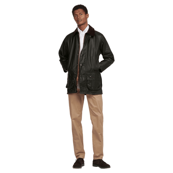 Barbour Beaufort Waxed Jacket in Sage