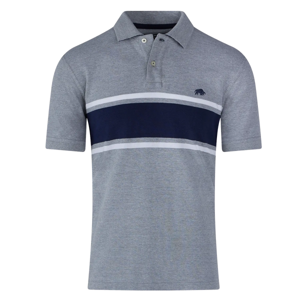 Raging Bull Engineered Stripe Polo Shirt