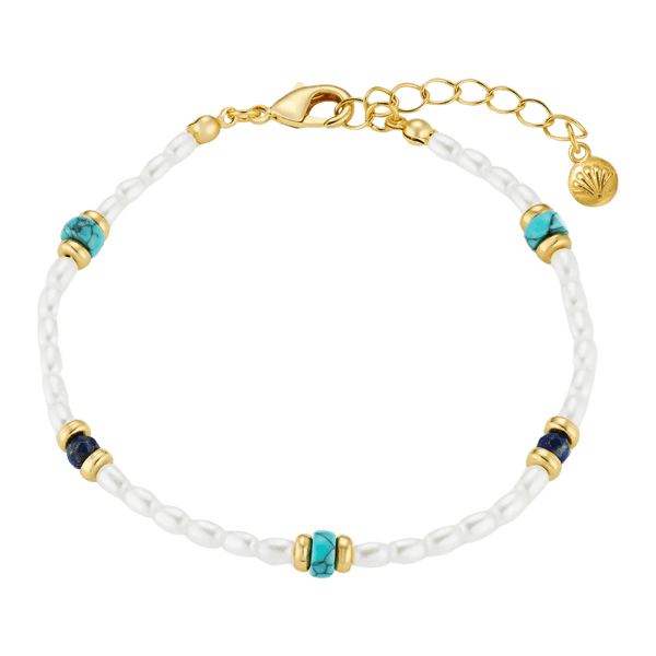 Orelia Jewellery Pearl & Stone Beaded Bracelet for Women
