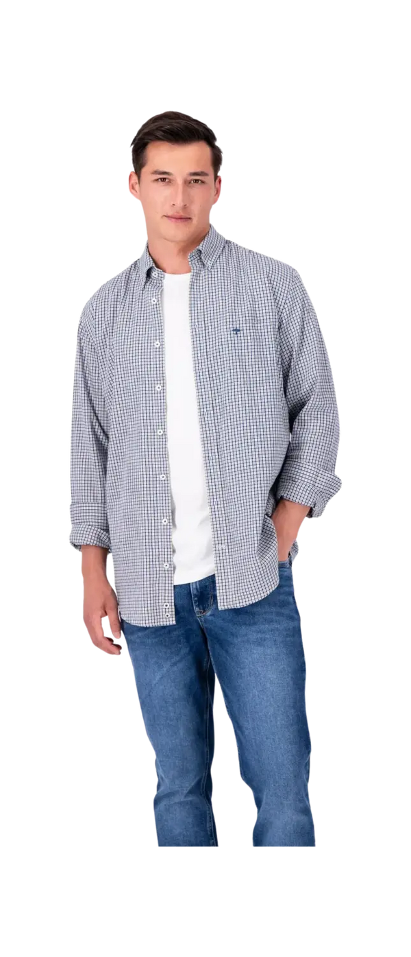 Fynch-Hatton Seasonal Combi Check Shirt for Men