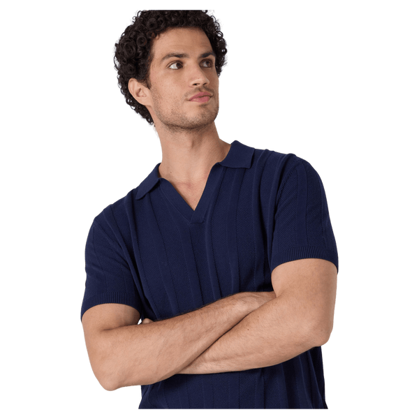 Oliver Sweeney Hundon Knitted Buttonless Polo