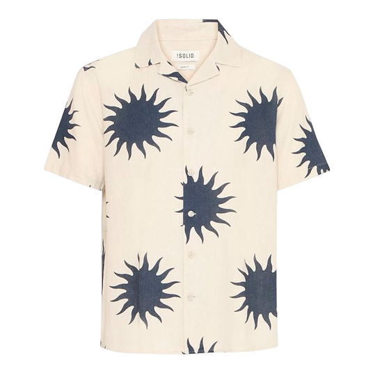 I Solid Short Sleeve Sun Print Shirt