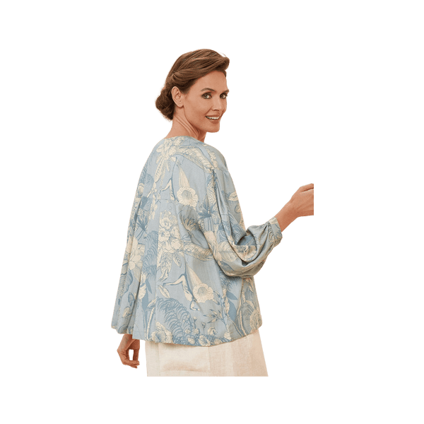 Powder Toile Puff Sleeve Jacket