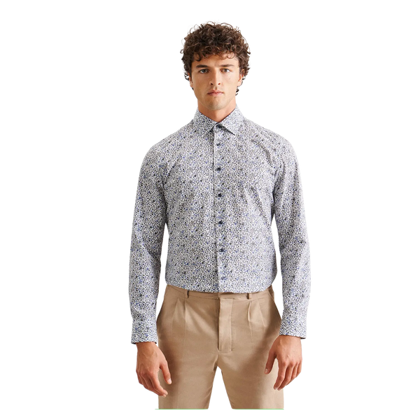 Seidensticker Long Sleeve Regular Fit Printed Shirt