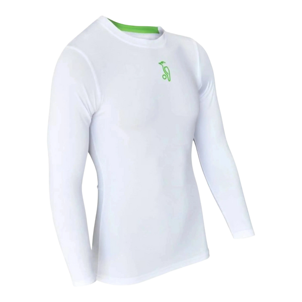 Kookaburra KB Compression Lite LS Shirt for Adults and Kids in White