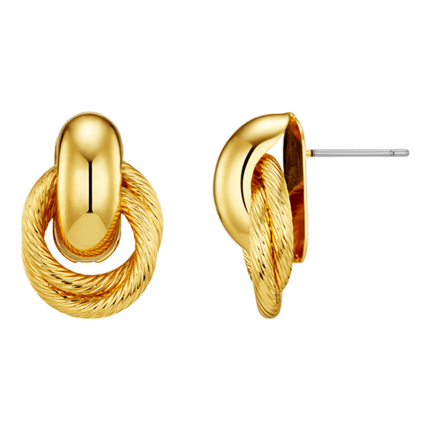 Orelia Jewellery Mini Textured Interlocking Earrings