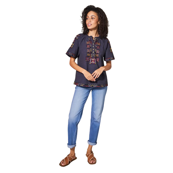 White Stuff Frida Embroidered Blouse