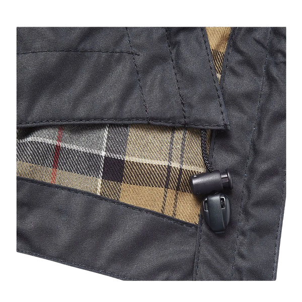 Barbour Waxed Cotton Hood in Navy