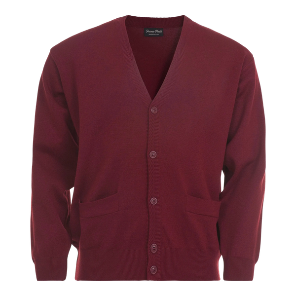 Franco Ponti Button Cardigan K05 for Men in Burgundy