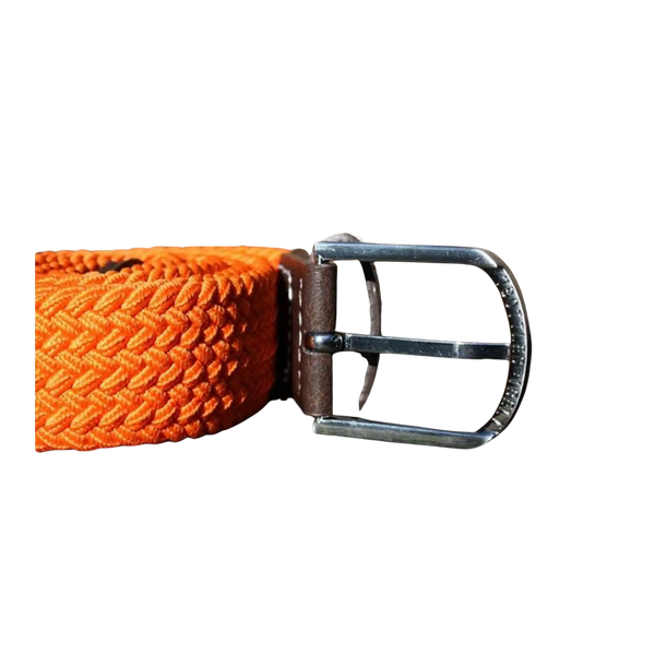 Swole Panda Recycled Woven Belt for Men in Tangerine Orange