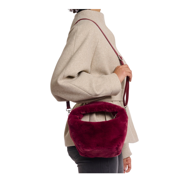 Rino & Pelle Cheryl Small Faux Fur Crossbody Bag