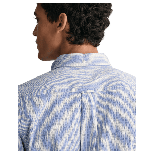 GANT Reg Seersucker Stripe Short Sleeve Shirt for Men